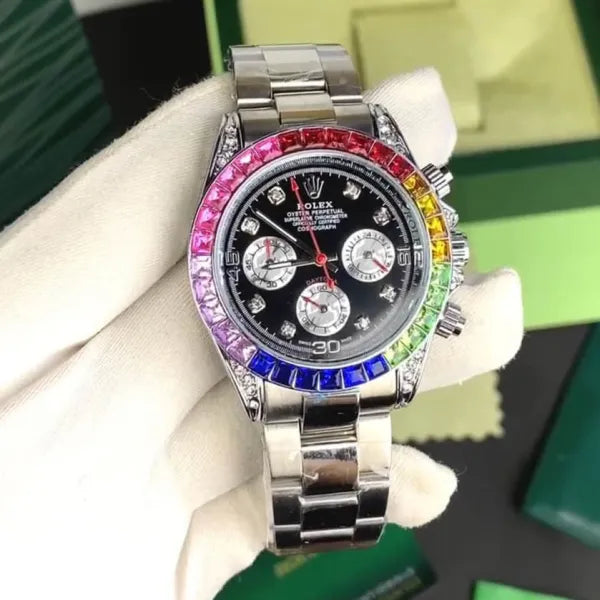 Rolex Rainbow Daytona Silver