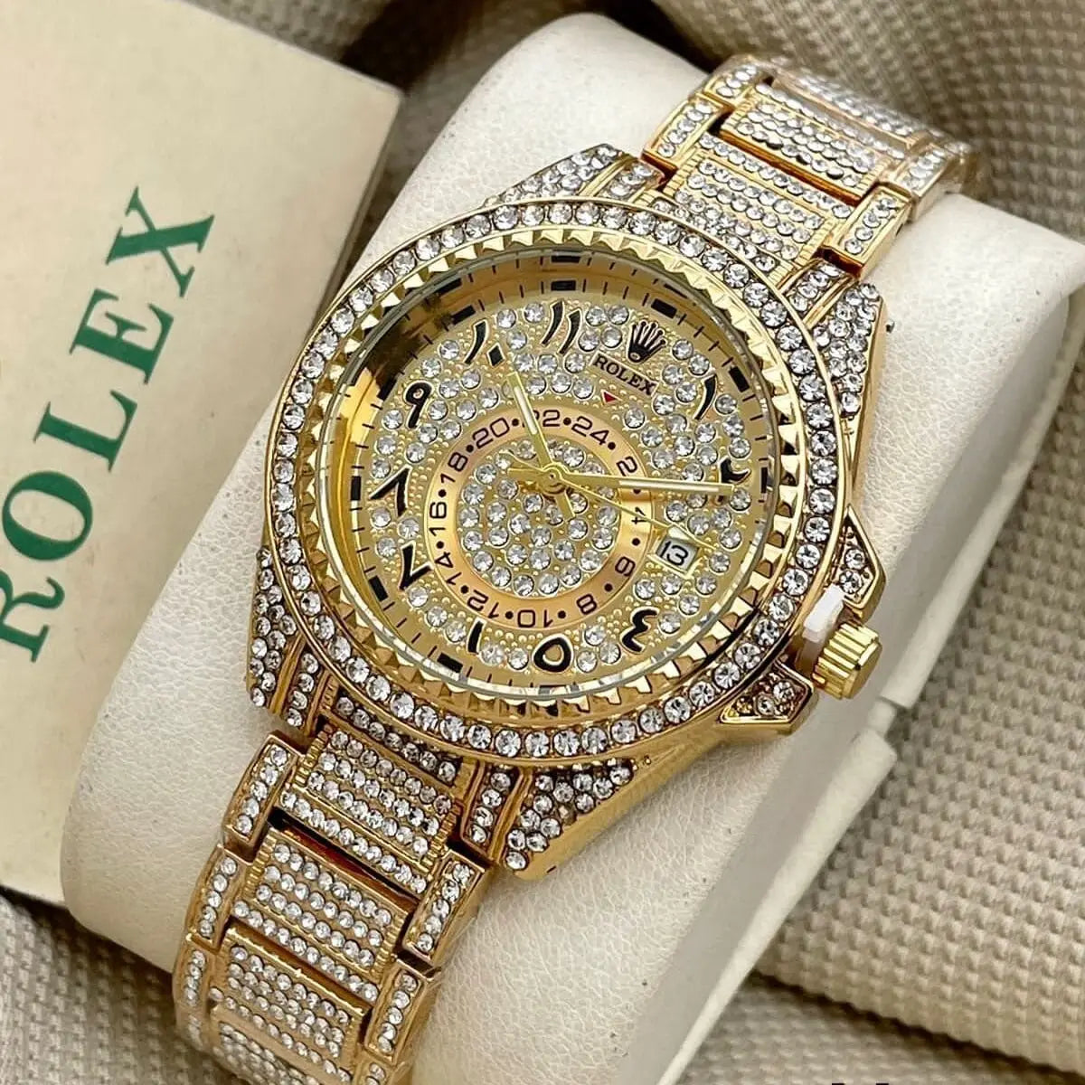 Rolex Arabic Diamond Gold