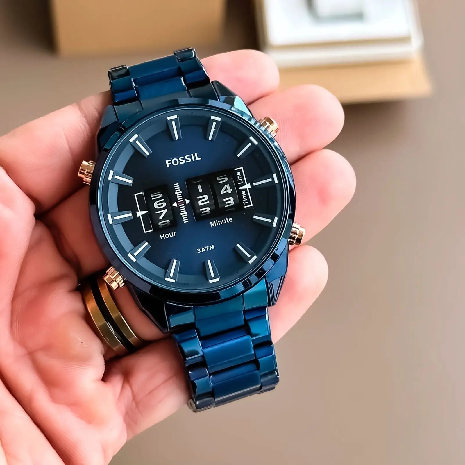 Fossil Drum roller Blue