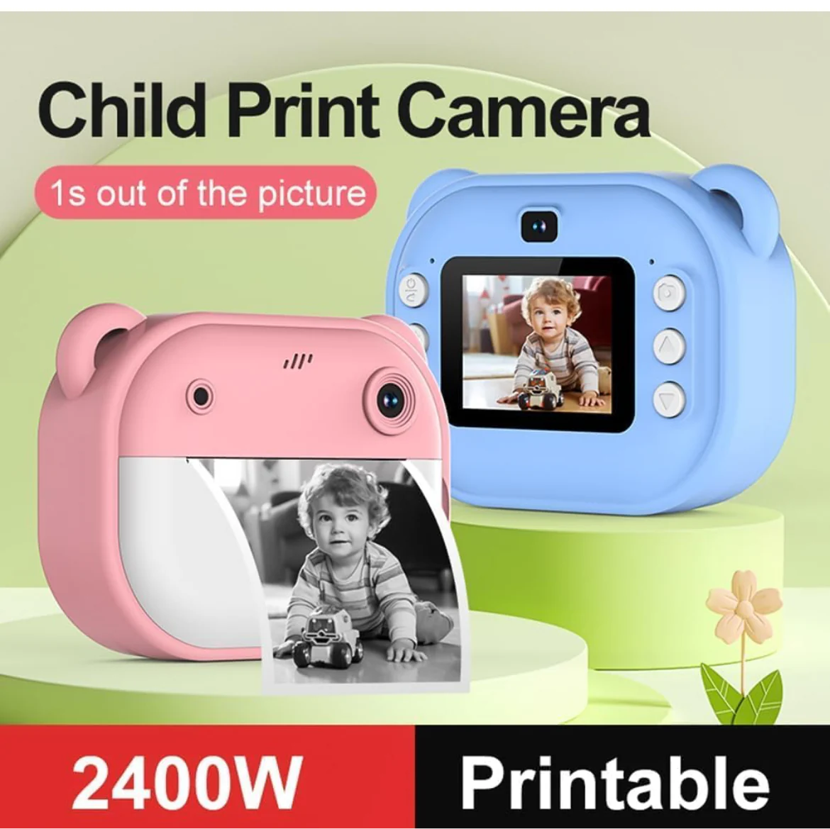 Instant Print Camera | 1080P HD Instant Print Photo | Birthday Gifts for Kids