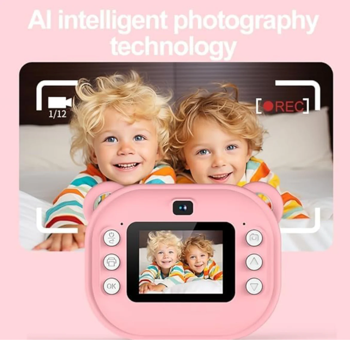 Instant Print Camera | 1080P HD Instant Print Photo | Birthday Gifts for Kids