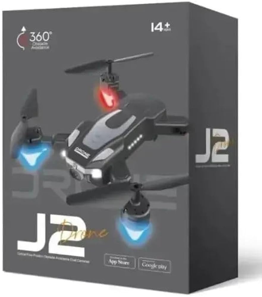 J2 Drone - 360° Obstacle Avoidance with Dual Cameras