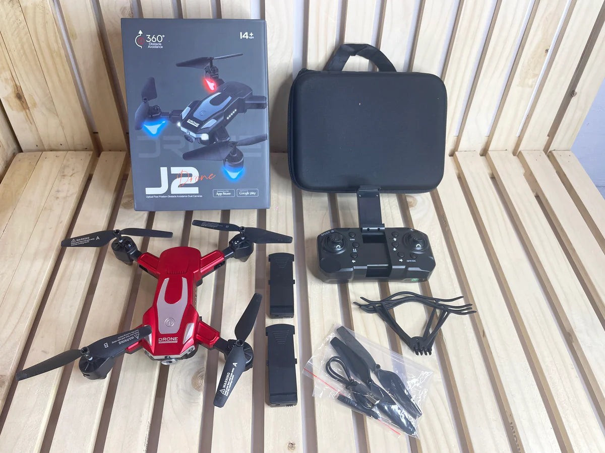 J2 Drone - 360° Obstacle Avoidance with Dual Cameras