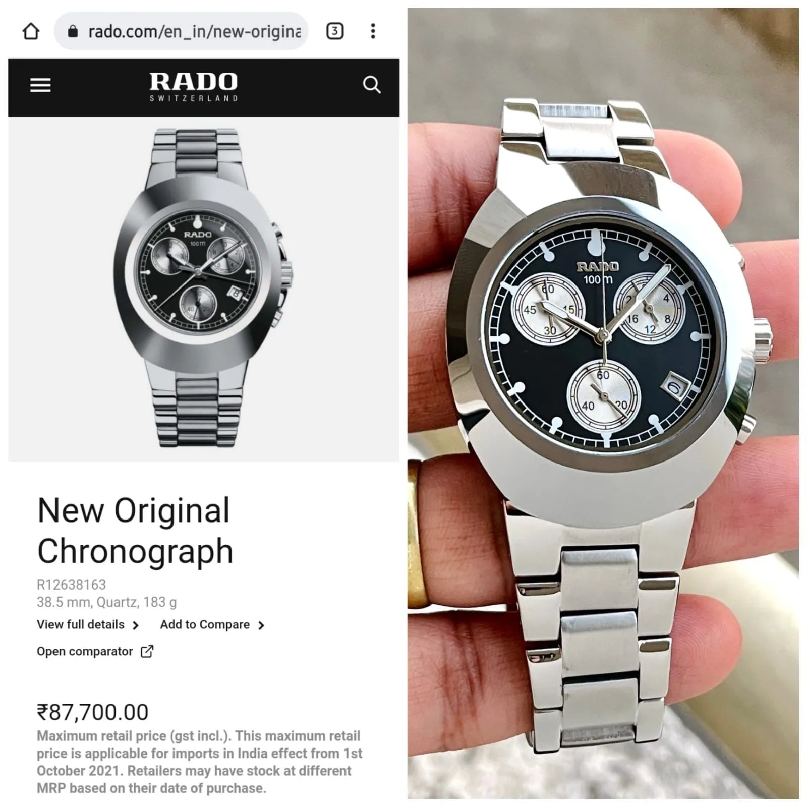 Rado Diastar Men’s Silver