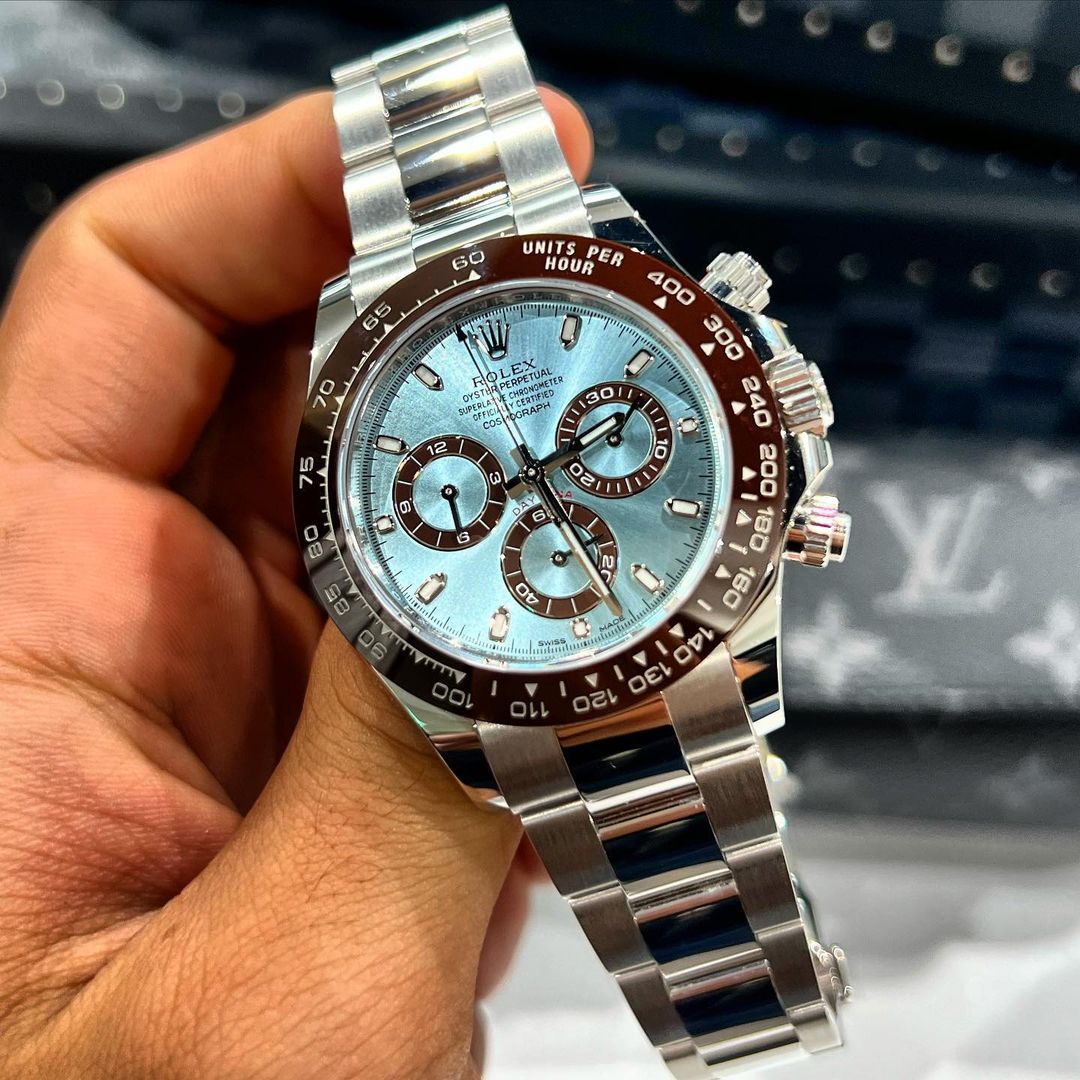 Rolex Daytona Blue Platinum Watch