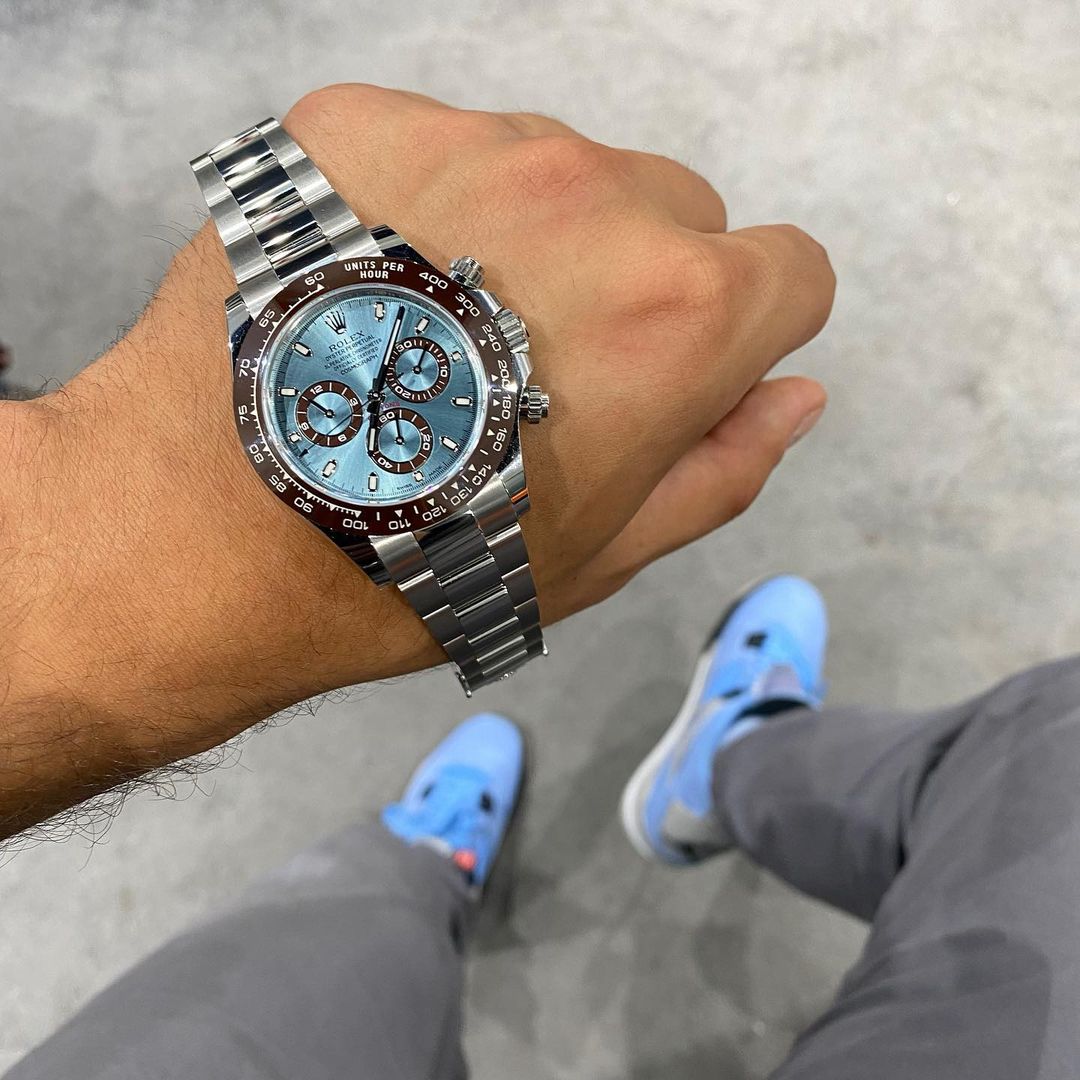 Rolex Daytona Blue Platinum Watch